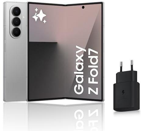 Samsung Galaxy Z Fold7, Smartphone Android 5G avec Galaxy AI, 256 Go, Chargeur Secteur Rapide 25W Inclus, Smartphone déverrouillé, Gris, Version FR