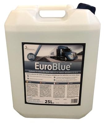 Proquimar EuroBlue | Adblue con Aditivo Anticristalizante – Solución Urea 32,5% para Diésel SCR – con Cánula– Alta Pureza ISO 22241 – Varios Formatos (25 litros)