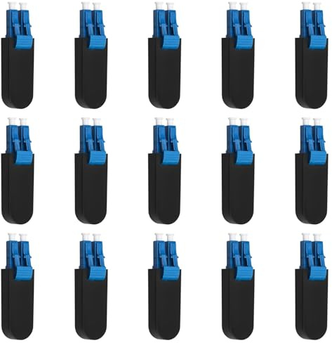 15 Pcs Singlemode LC/UPC Fiber Optic Loopback Adapter Tester - Connector Test Plug for Optical Cable Testing