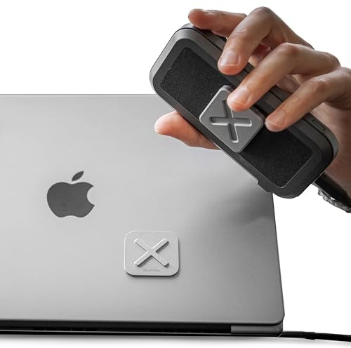 DELTAHUB HoldX Magnetic Mount - Universal Phone & External Device Holder for Laptops, Desks | Strong Magnetic Stand for SSDs & Mobile Device (Silver)