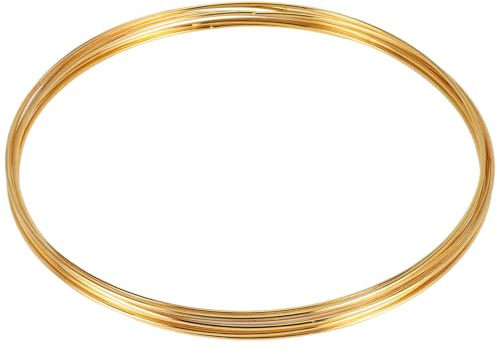 Sirxlevcy 8 Pack 10 Inch Gold Dream Catcher Metal Rings Floral Hoops Wreath Macrame Creations Ring for DIY Crafts