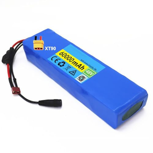 48V 60Ah Ebike Battery For 1000W 750W 500W 200W Electric Bicycle Scooter Motor E-Bike Battery Lectric Bike Batteries With 54.6V 2A Charger High Power Battery Pack