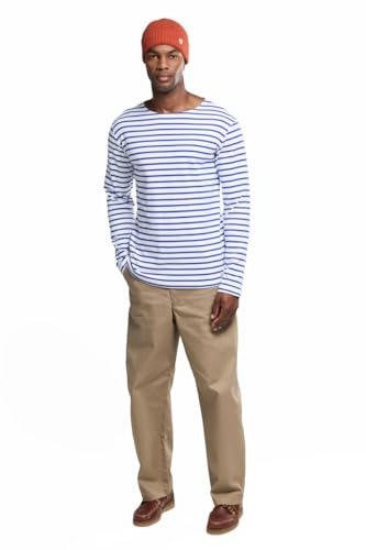 Armor Lux Herren Im Marine-stil Aus Baumwolle T-Shirt, Mehrfarbig (Weiß Dw5 Weiß/Stern Weiß Dw5 Weiß/Stern), XXL EU