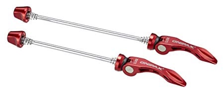 ONIPAX Quick Release SKEWERS RED/Black MTB Road Bicycle 1 Pair (Red)