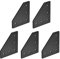sourcing map L-Form Außenverbindungsplatte, 60 mm x 60 mm x 4 mm, mit 5-Loch-Gelenkhalterung für 2020 Aluminium-Profil, 5 Stück (schwarz)