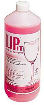 We Can Source It Ltd - Lipit Lipstick Remover for Glassware - Powerful 1 Litre Liquid Formula for Removing Lipstick & Grease Marks from Glasses - Ideal for Bars, Restaurants and Catering Use