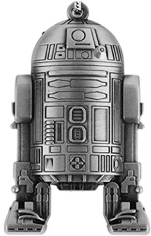 Porte-clés en métal avec anneau pour fans de la saga Star Wars (R2-D2)