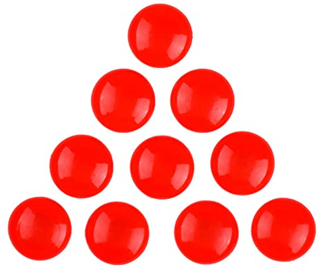 30 mm Office Magnets, Notice Board Planning Magnets, Magnetic Button for Refrigerator, Whiteboard, Maps, Calendars (100, Red)