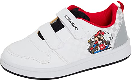 Super Mario Brothers Sneaker Jungen Sportschuhe Mario Kart Casual Skate Schuhe, grau, 26 EU