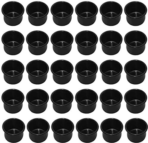 Maotrade 30 Stück Kerzenhalter Metall Kerzentülle Stabkerze 22mm Kerzeneinsätze Mini Stabkerzenhalter für Tafelkerzen Baumkerzen (Schwarz)