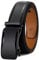 KEMISANT Gürtel Herren, Ledergürtel Ratsche Automatikschließe für Herren Business Anzug, 35mm Breit Gürtel,Größe Angepasst(Schwarz-115cm/32-38 taille verstellbar)