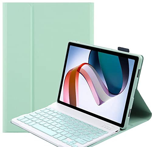 YHFZR Funda con Teclado para Lenovo Tab P11 Pro 2nd 2022, Español Ñ Desmontable Magnética Bluetooth Teclado Inalámbrico para Lenovo Tab P11 Pro 2nd 2022/ Pad Pro 2022 11.2'' 2022 TB-132U, Verde