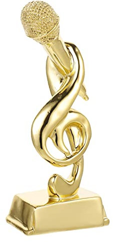 BESPORTBLE Microphone Trophy for Boys and Girls Creative Desktop Award for Music Competitions Encouraging Prize for Boys Girls Unique Material for Karaoke Singing Events