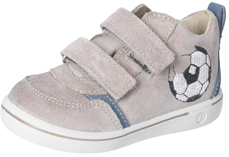 RICOSTA Jungen Stiefel LIV, Kinder Lauflernschuhe, Weite: Mittel, lose Einlage, Sympatex, Booties, wasserdicht, Tundra/blau/Fußball (650), 27 EU