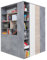 Lomadox Begehbarer Kleiderschrank in Beton weiß Eiche, 135x135cm