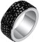 Daesar Männer Ringe Edelstahl, Ring Personalisiert 8MM Tennis mit Schwarz Zirkonia Statement-Ring Silber Ringe Große 54 (17.2)