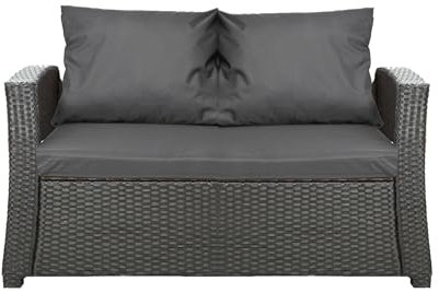 Setgarden® Bankauflage - Outdoor sitzkissen für Gartenbank für polyrattan- Polster Auflage Outdoor - Bankpolster Auflage für Hollywoodschaukel Rattan Sitzbank (Anthrazit, 120x60x50cm)