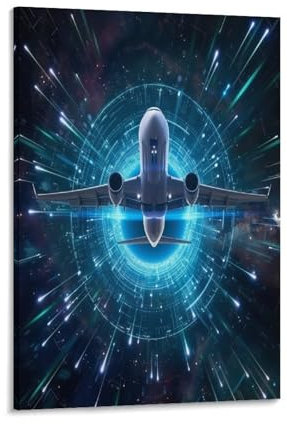 VFKLZCNYR Passenger Aircraft Poster, Dekoratives Gemälde, Leinwand, Wandkunst, Wohnzimmer, Poster, Schlafzimmer, Gemälde 24x36inch(60x90cm)
