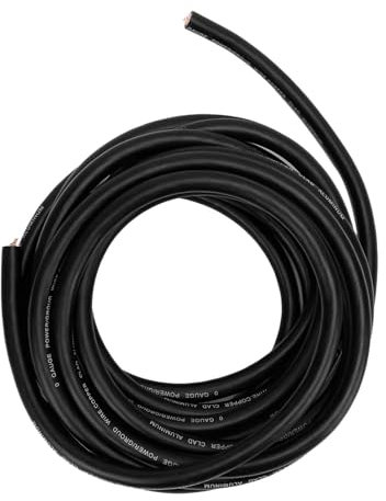 KIMISS 1 Gauge Automotive Wire 25ft CCA Power Ground Battery Cable for Car Radio, Lighting, and Speaker Systems