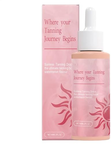 Selbstbräunende Tropfen, feuchtigkeitsspendende Gerberentropfen, nahrhafte Glühflüssigkeit, anpassbare braune, natürlich aussehende Bronze, 60 ml, für versunkenen Teint