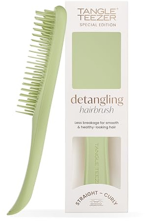 Tangle Teezer Ultimate Detangler Hairbrush, For Wet and Dry Hair, Detangling Brush For All Hair Types, Two-Tiered Teeth Reduce Breakage and Eliminate Knots, Olive Green, Matte Finish