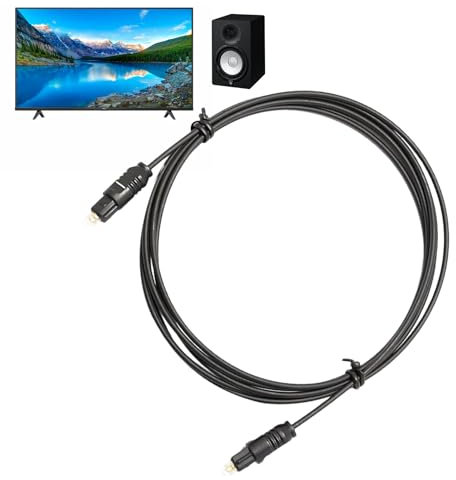 Cavo Audio Digitale - Collegamento In Fibra Ottica, Linea Di Trasmissione | Connettore Metallico Da 1,5 Metri Cord Del Segnale Sonore | Cavo Di Uscita Audio Di Alta Qualità Con Prestazioni Sta