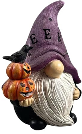 Generisch Halloween Gartenzwerg Statue - Gruselige Schreibtisch GNOME Skulpturen,Düster Halloween Figuren Für Zentrumstisch Terrasse Schreibtisch Garten Kaminsims Zuhause