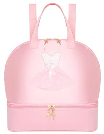 Baoblaze Ballet Dance Backpack Children Backpack with Shoe Compartment for Travel Dancing, Pink