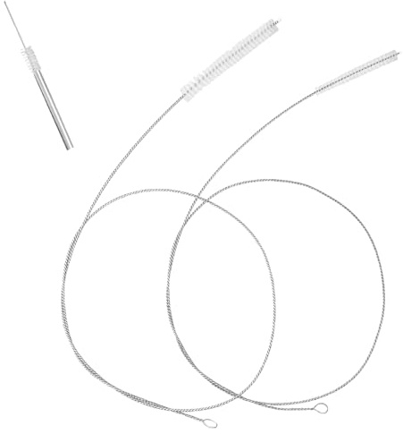 2 Pezzi Spazzola Flessibile 100cm Extra Lunga, Scovolino Pulizia Tubi Acciaio Inox Nylon, Pulitore Tuberie, per Cannuccia, Tubo Acqua, Scarico Frigorifero, Bottiglia, PVC