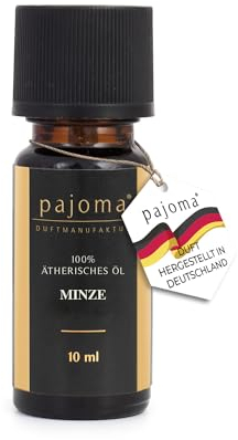 pajoma Duftöl 10 ml, Minze - Golden Line | 100% Naturrein Ätherisches Öl für Aromatherapie, Duftlampe, Aroma Diffuser, Massage, Naturkosmetik | Premium Qualität