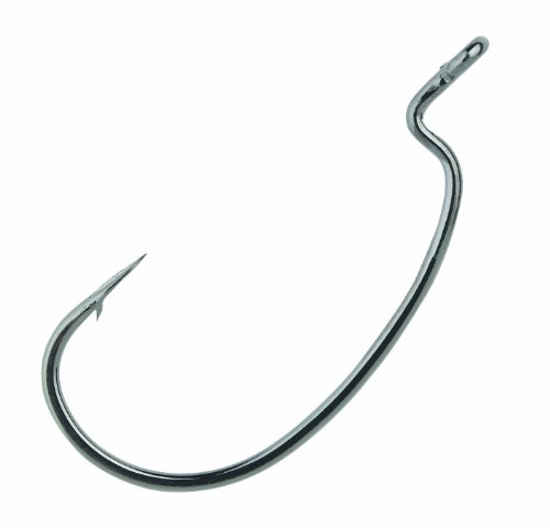 Owner Rig`n Hook - Offsethaken für Gummifische & Jigs, Offset Haken zum Zanderangeln & Barschangeln, Wide Gap Angelhaken, Größe/Packungsinhalt:Gr. 1/0-6 Stück