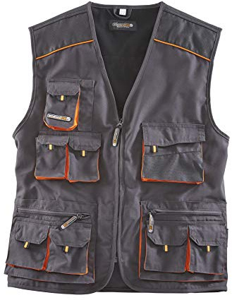 Terratrend Job, Herren Weste,Mehrfarbig (Dunkelgrau / Schwarz), Size 46
