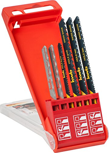 KWB Stichsägeblätter-Set, 6-teilig, 4x Holz und 2x Metall, Universalschaft, 6156-30