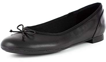 Clarks Women's Couture Bloom Ballet flat, Black, 7 UK