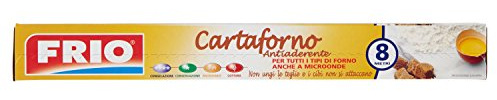 Frio – Papier cuisson, anti-adhésif, pour tous les types de four, également à micro-ondes, 8 m – [Lot de 8]