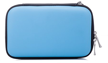 GHKJOK Electronics Pouch Cable Tidy Organiser Accessories Hard Drive Storage Bag for Power Bank, Hard Drive, Smart Phone, Charger, U Disk (Blue)