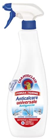 Chanteclair - Anticalcare Universale Antigoccia - Ideale Contro il Calcare su Acciaio, Rubinetti e Ceramica, Azione Antiruggine, Forza&Igiene - 625 ml