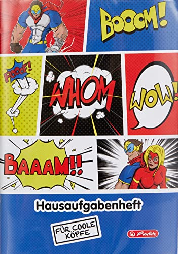 Herlitz 50016532 Aufgabenheft A5, 48 Blatt Comic