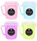 4 x 600ml Clip and Lock Microwave Soup Mug Container with Lid