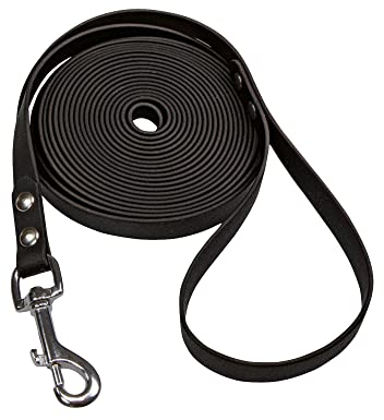 Original Biothane® Schleppleine Schwarz mit Handschlaufe Länge: 10 m / 13 mm