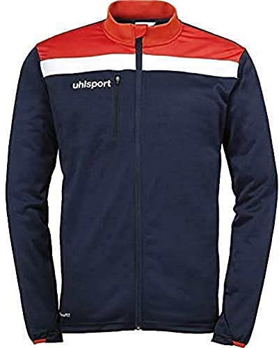 uhlsport Herren OFFENSE 23 POLY JACKE Fussball Trainingsbekleidung, Navy / Rot / Weiß , XL