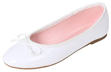 Feversole Damenmode, runder Zehenbereich, Ballett, flach, Flauschiger Plüsch