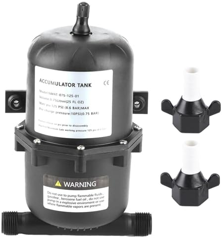 Jadeshay Tanque acumulador presurizado de 0,75 litros,Bomba de Agua 125PSI Tanque de presión Control de Flujo,para Caravana Barco Marino RV
