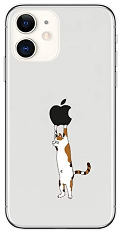 Tybiky iPhone 12 Mini Hülle, Crystal Clear Handyhülle Mode Chic Muster Ultra Dünn TPU Silikon Stoßfest Kratzfest Schutzhülle Slim Case Cover für iPhone 12 Mini Slim Case Cover. Katze