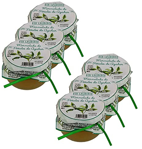 Lot 6x Confiture de pétales de fleur d'oranger - pot 140g