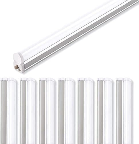 Barrina Led Batten Light 4ft, 8 Packs, T5 Led Tube Lights, 2200lm 6500K Super Bright White LED Garage Lighting, Wall and Ceiling Batten Lights, 20W