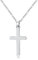 CRASLYMO Kreuz Kette Silber Damen Herren Halskette mit Klein Kreuz Anhänger Geschenke für Frauen Männer Geburtstag Weihnachten Kettenlänge 43cm