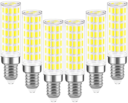 ENUOTEK E14 LED Mais Birne Kaltweiß 6000K, 10W 900Lm Maiskolben Glühbirne Ersatz 100W Halogenlampe AC100-265V, Nicht Dimmbar, Kleine Mais Birnen Glühlampen LED für Nähmaschinen, Küche, 6er Pack