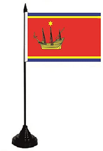 U24 Tischflagge Wyk auf Föhr Fahne Flagge Tischfahne 10 x 15 cm