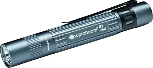 Suprabeam Q1 Mini LED-Taschenlampe mit 120 Lumen, kleine 38gramm Taschenlampe, Mit drehbarem Hyperfokus, Aus hochfestem Aluminium